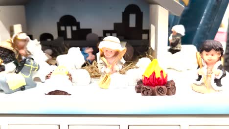 nativity scene of the birth of jesus within the bridgemere garden centre, nantwich, united kingdom