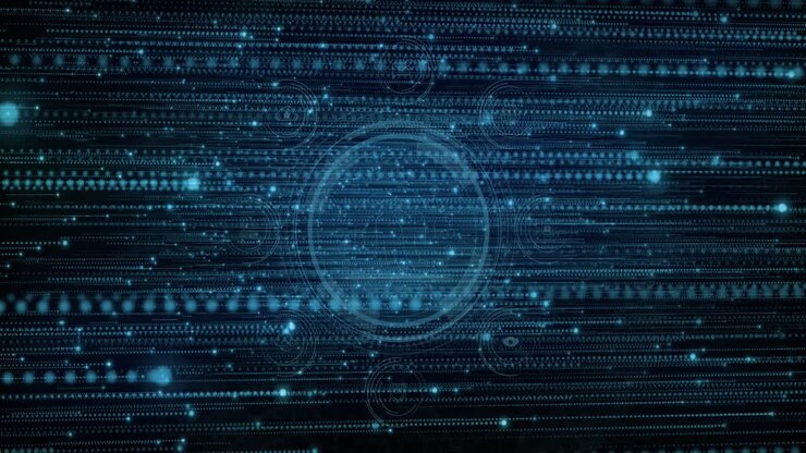 Animation of spots over data processing