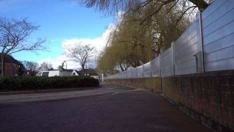 flood defences in place along the river severn at bewdley, worcestershire