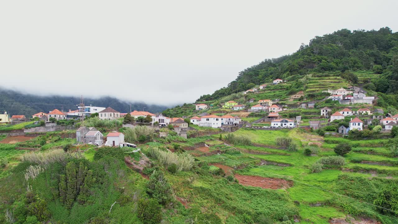 Scenic aerial view of Madeira's countryside and charming villages