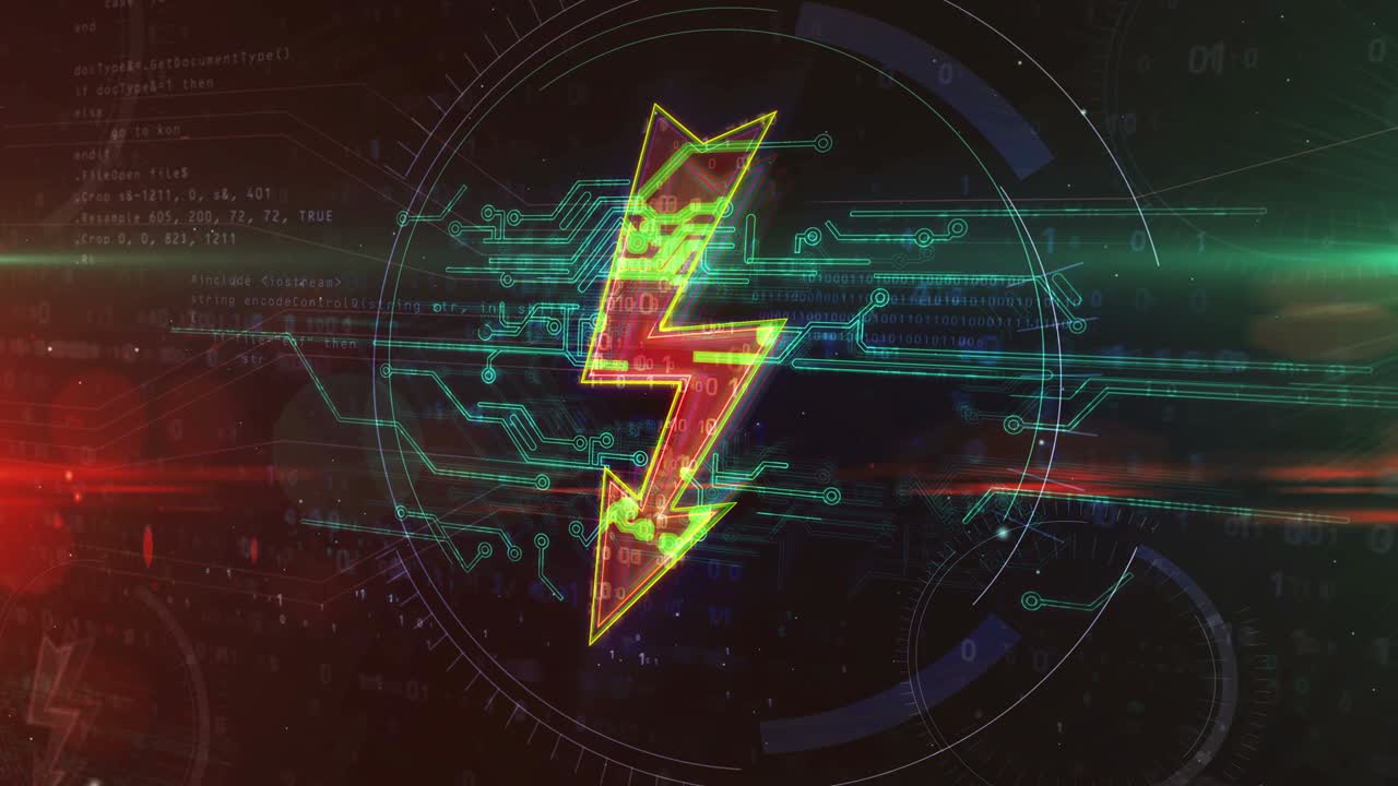 Energy symbol abstract animation