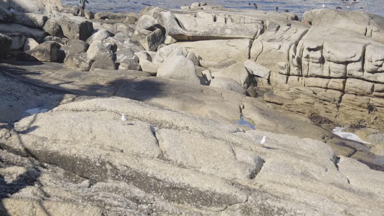 Sea Point plajı yakınındaki kayalık çıkıntı.