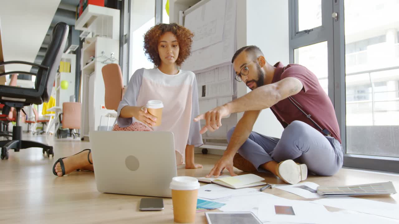 Architect working together in office 4k