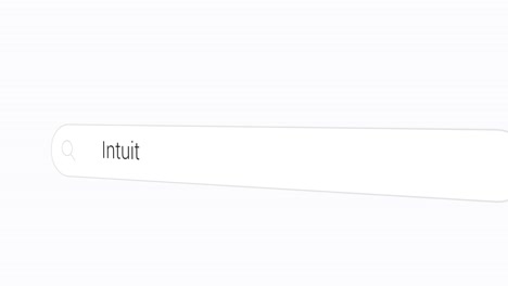 Typing Intuit on the Search Engine