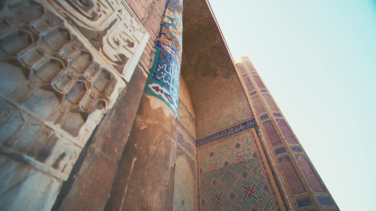 Inside of Samarkand Uzbekistan Bibi Khanum Mosque that built by Tamerlane in the early 15th century 13 of 23