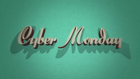 retro cyber monday text on green grunge texture in 80s style 1