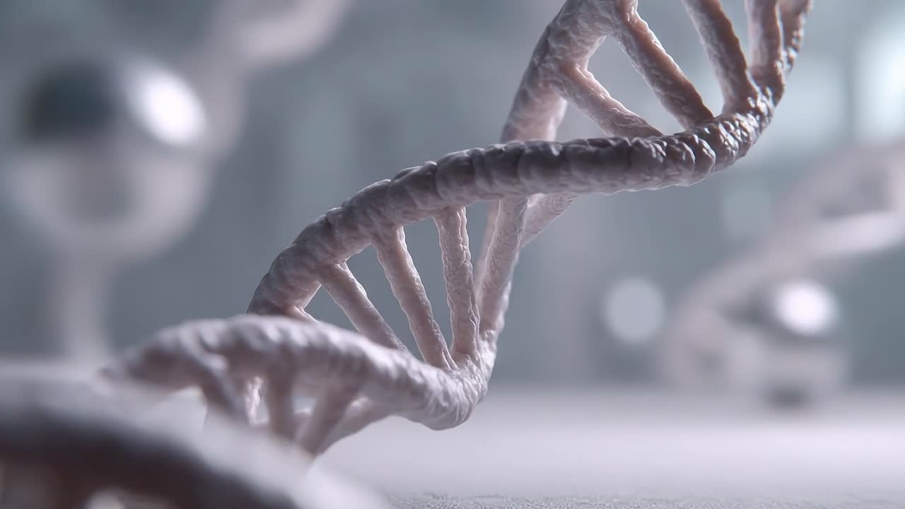 Exploring the Intricate Structure of DNA: A Detailed Close-Up Perspective of the Molecular Architecture Beneath Biological Life and Genetic Information