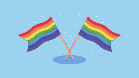 rainbow pride flags