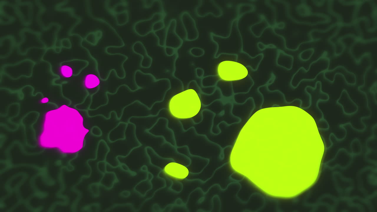 Abstract glowing cells