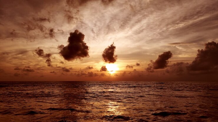 Beautiful Sunset Over the Ocean