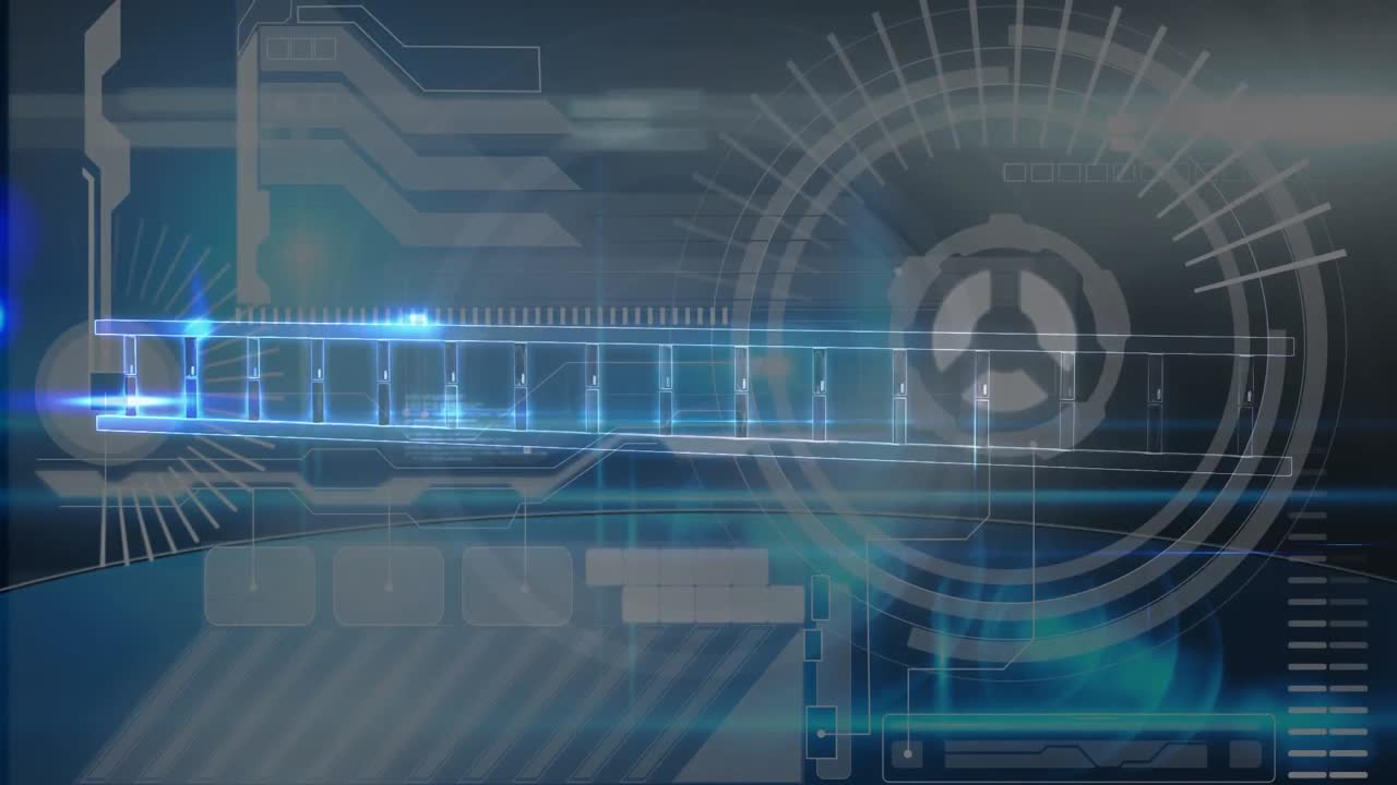 animación del hilado de cadenas de adn y procesamiento de datos médicos