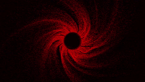 partículas espirales rojas