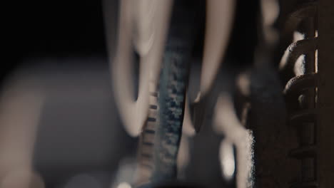 close-up of a vintage typewriter mechanism