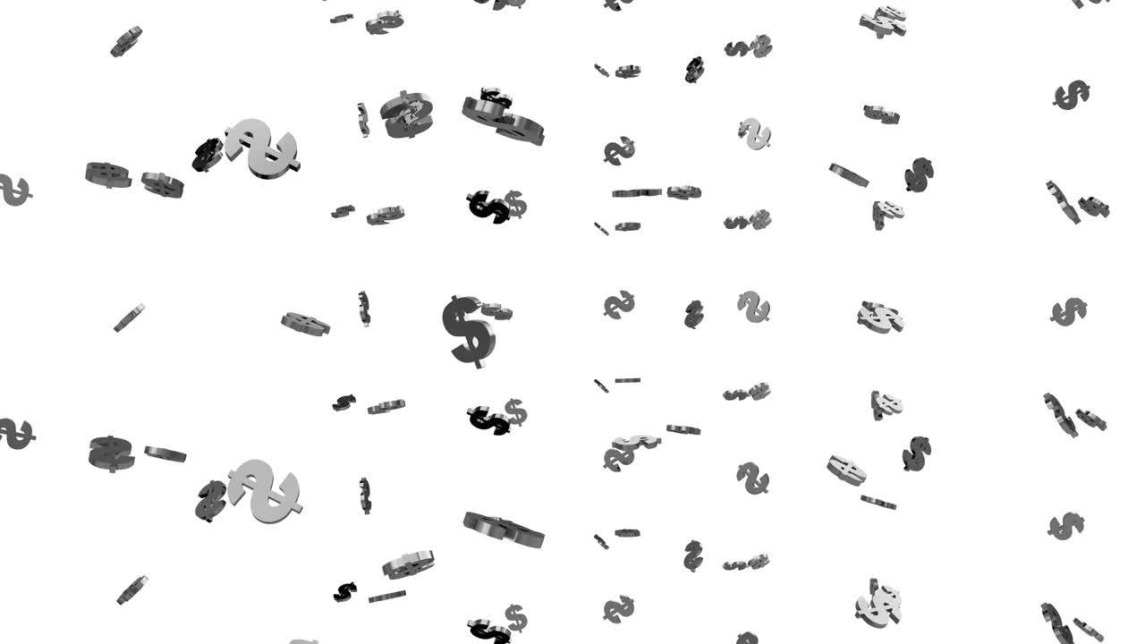 현실적인 은 달러 하늘에서 비를 내리기 비즈니스 성장 개념