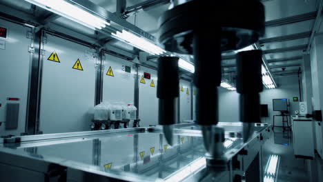 automated manufacturing process in a clean room environment