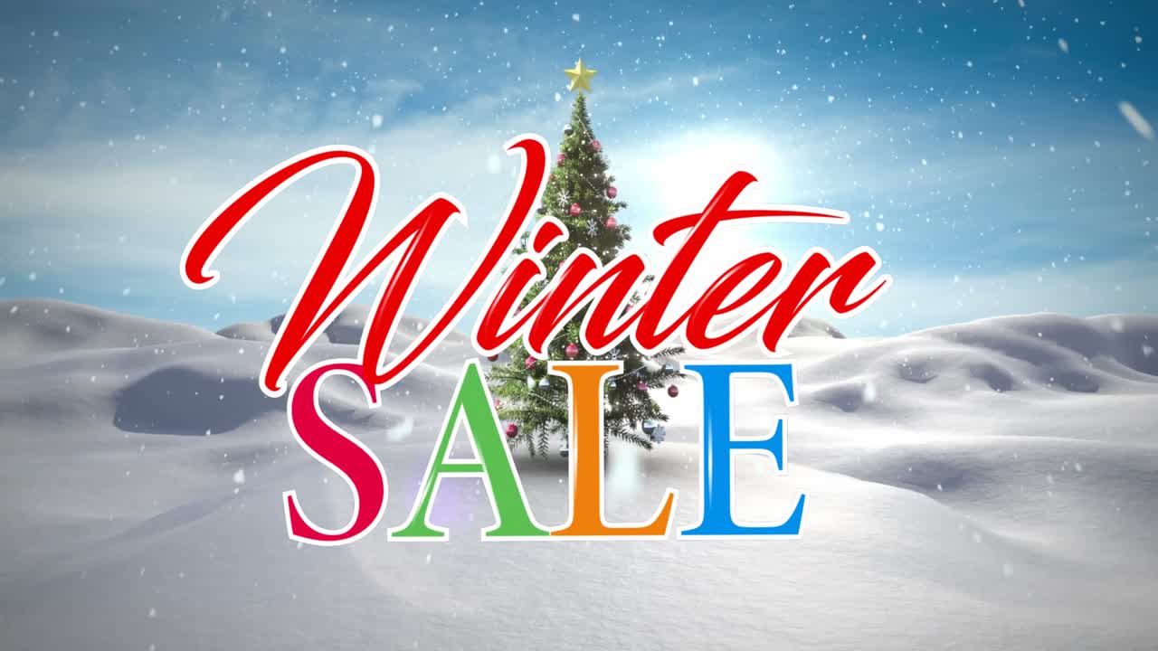 feliz texto de navidad sobre amarillo felices vacaciones y felices vacaciones contra el paisaje de invierno