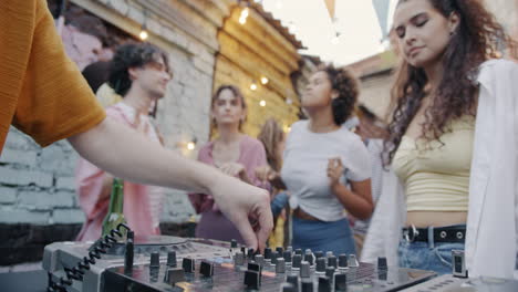outdoor party with dj