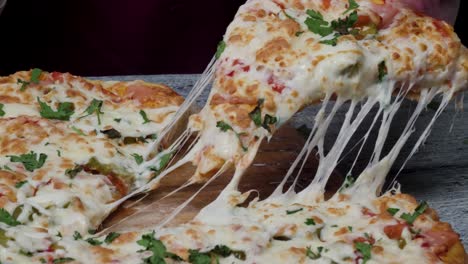 pizza with melted cheese