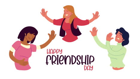 happy girls celebrating friendship day