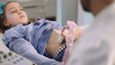 a young girl undergoing an ultrasound examination