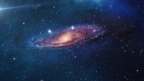 4k  spiral galaxy moving in the universe