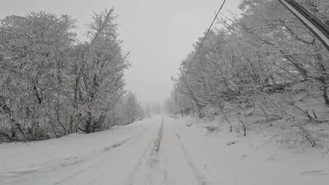 Nebel--Und-Schneestraße-In-Den-Bergen