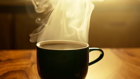 hot coffee cup with steam