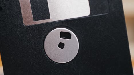 using diskette for old computer. music recorder, playing retro computer games. vintage device for office, obsolete technology. . high quality 4k footage