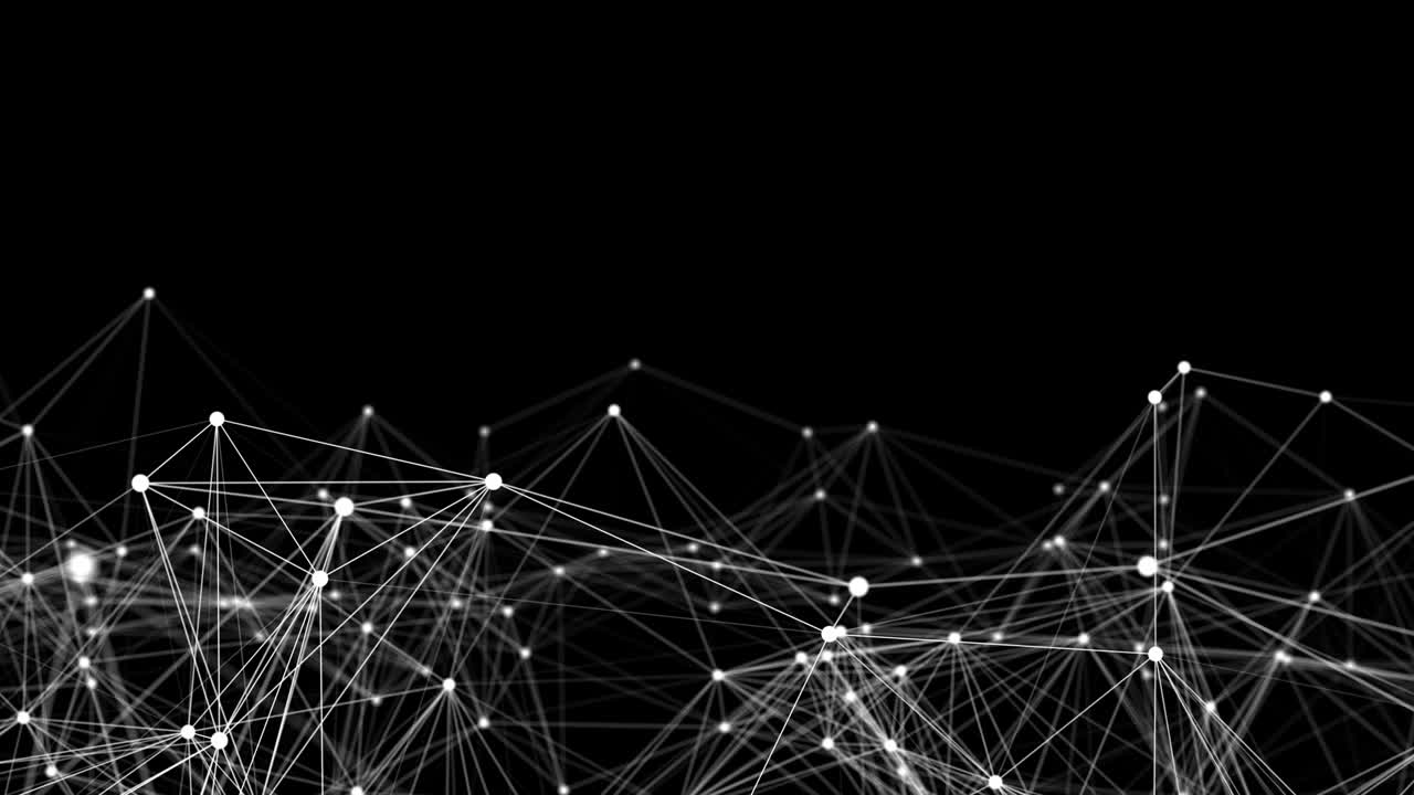 4K Loop Abstract plexus geometrical shapes. Connection and web concept.