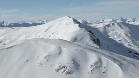 aerial views of mountain peaks from loveland pass, colorado