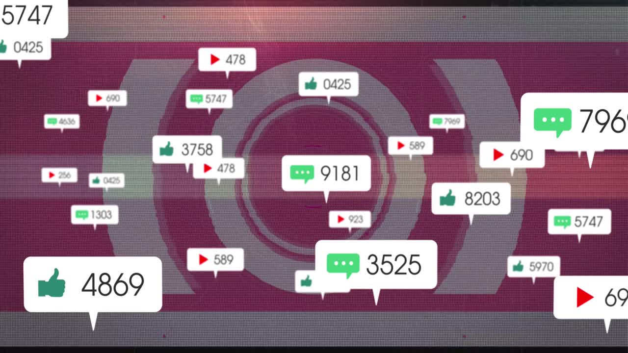 범위 스캐닝을 통해 소셜 미디어 아이콘의 애니메이션