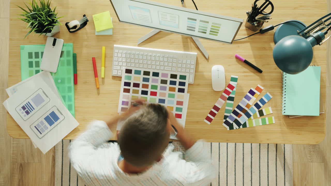 Designer Working on Mobile App Prototype