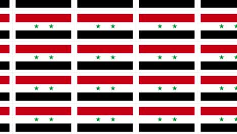 postcards with syria national flag looped