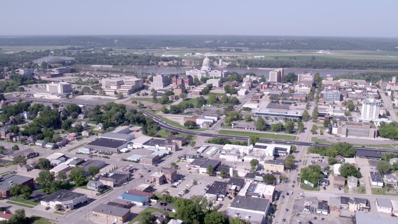 Capture the essence of Jefferson City's government facilities and the majestic Capitol dome.