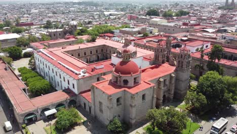 orbit of a church in morelia mexico