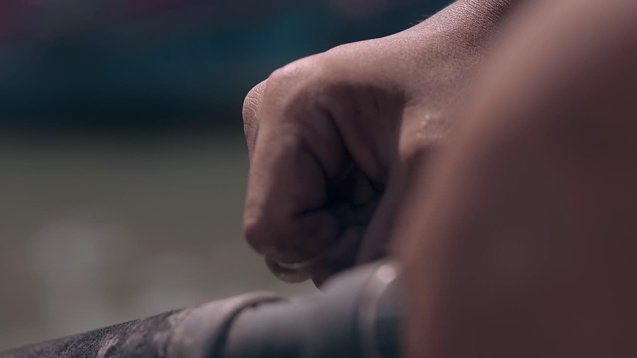 아시아  ⁇ 시 ⁇  코일 라인 릴에 조용한 물 가까이 보기