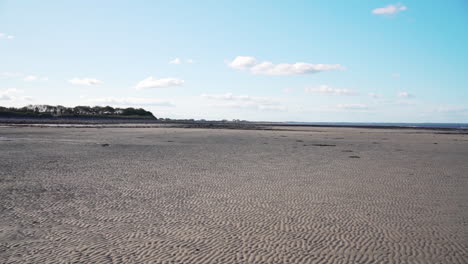 shoreline view of port beach in ravensdale forest park, ireland - wide shot