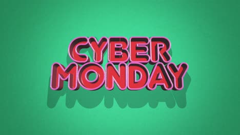 retro vibe: cyber monday in classic 80s style with grunge texture