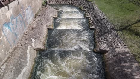 The-Waterfall-of-a-Few-Levels-Surrounded-by-Stones