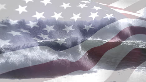 Digital-composition-of-waving-us-flag-against-waves-in-the-sea