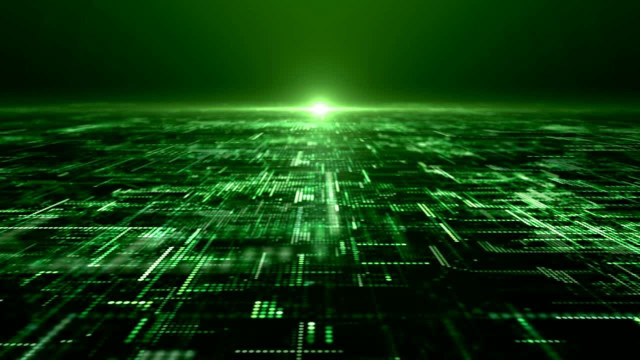 Futuristic Digital Abstract Matrix Particles Grid