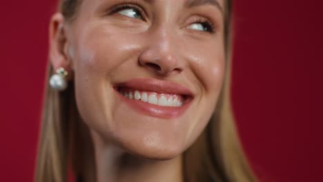 woman smiling close-up portrait