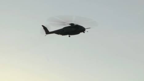 a blackhawk helicopter hovers and prepares to land