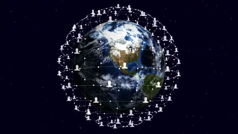 earth, connection network concept, loop