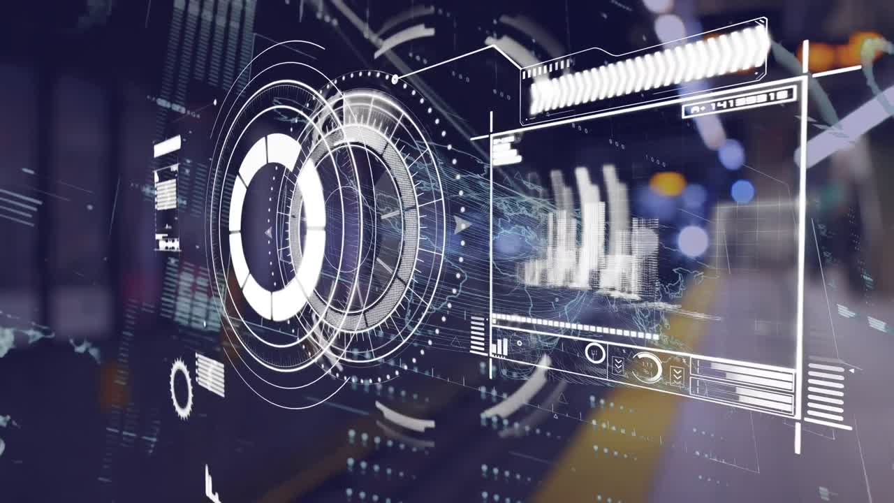 animación del procesamiento de datos sobre el subsuelo