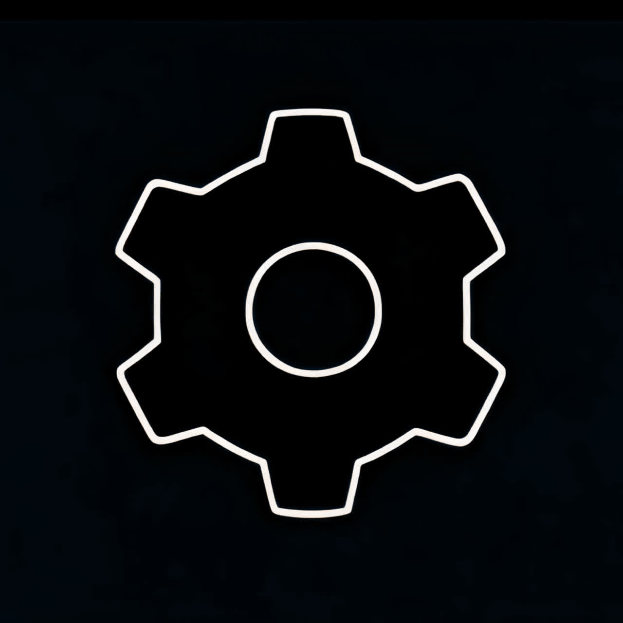 Blue gear icon design animation isolated asset, transparent 4K video, alpha channel, ProRes 4444