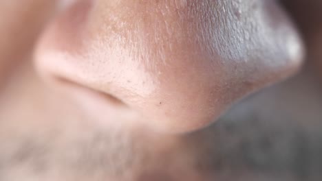 close-up of a human nose