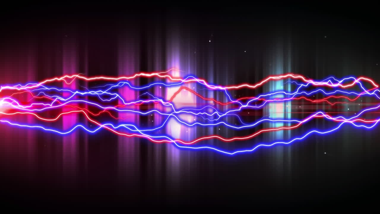 다채로운 번개와 반 ⁇ 이는 불빛