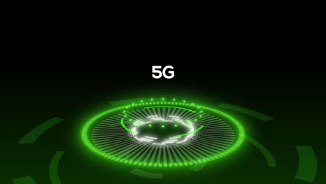animación de protección de datos 5g. concepto de ciberseguridad. procesamiento de información de datos. internet móvil de alta velocidad. tecnología futura. 4k