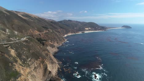 Aerial-View-of-Big-Sur-Coast-High-Way-1-near-Monterrey-California